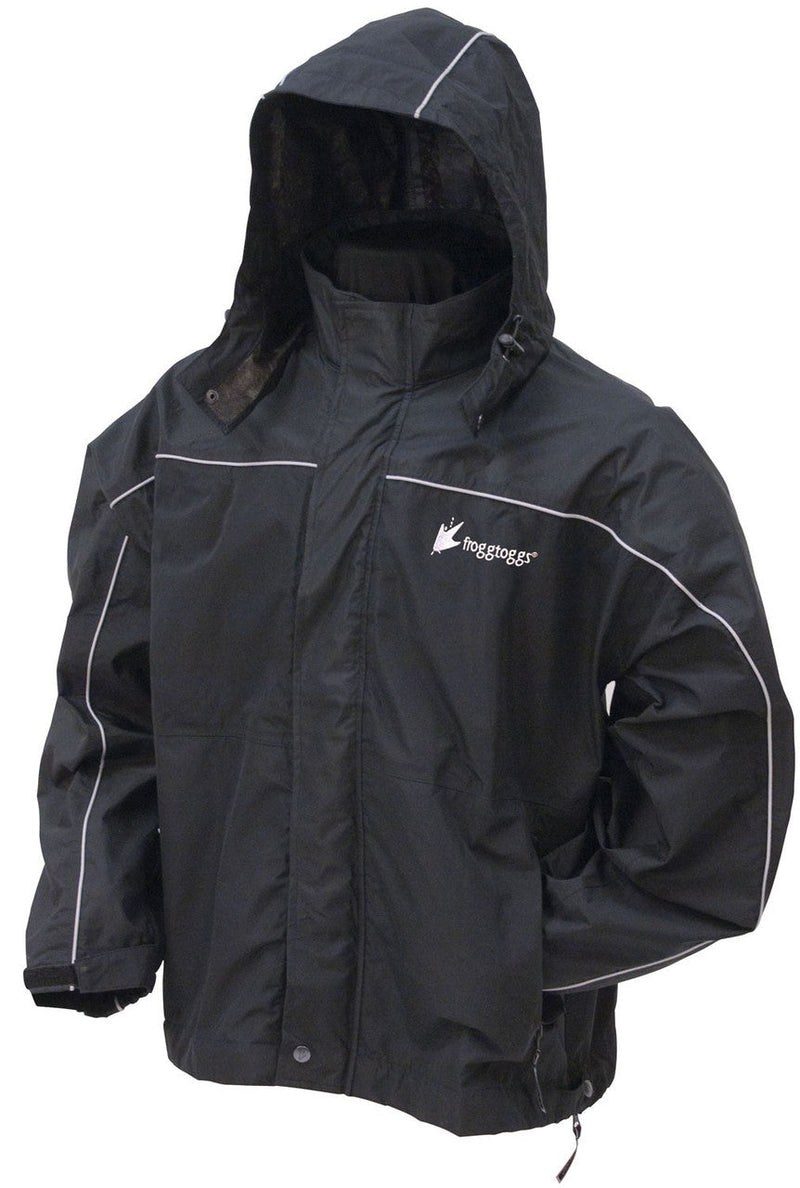 Load image into Gallery viewer, Frogg Toggs Mens Black Highway Toadz Reflective Jacket
