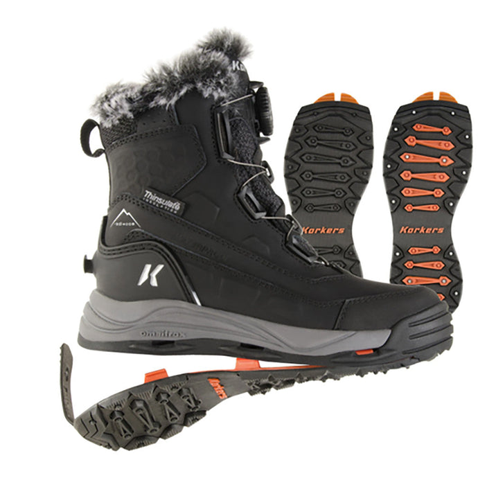 Korkers Women's Snowmeggedon Boot - Black/Grey