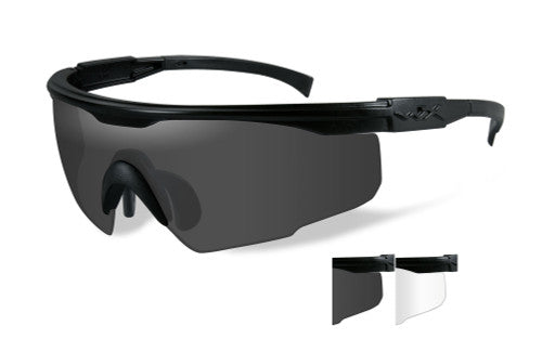 Load image into Gallery viewer, Wiley X PT-1 Sunglasses - Matte Black Frame/Smoke Grey/Clear Lenses
